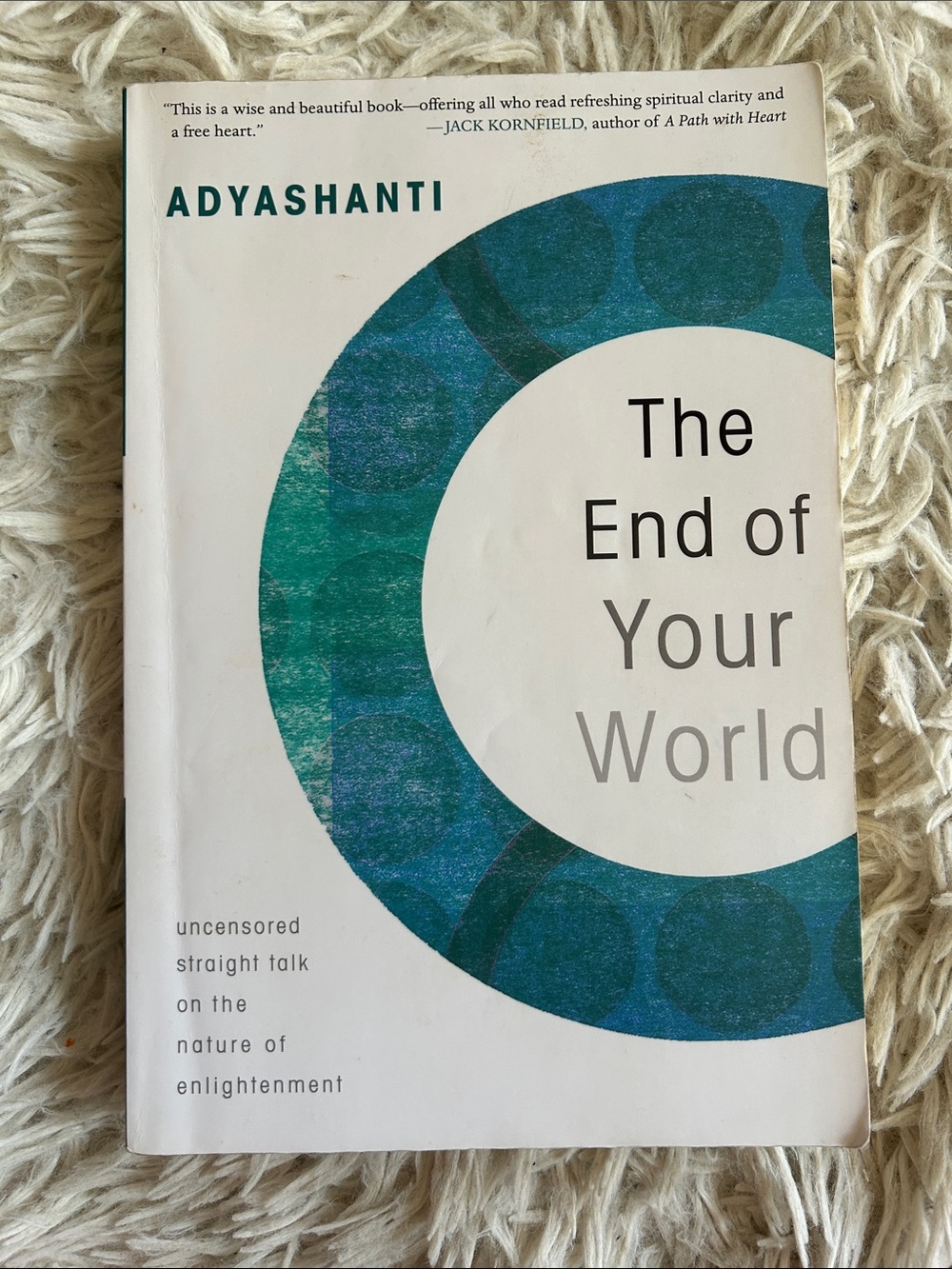 Adyashanti "The End of Your World" Paperback - White with Teal Circle